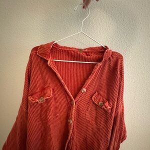 Free People "one scout" jacket in red